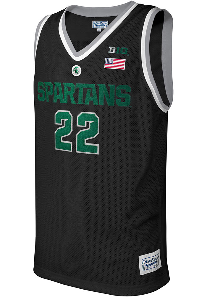 Miles Bridges Original Retro Brand Michigan State Spartans Black College Classic Name and Number Jersey