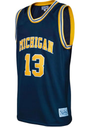 Moritz Wagner Original Retro Brand Michigan Wolverines Navy Blue College Classic Name and Number Jersey
