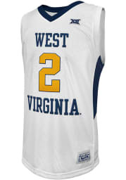 Jevon Carter Original Retro Brand West Virginia Mountaineers White College Classic Name and Number Jersey
