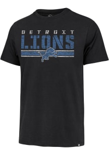 47 Detroit Lions Black Stripe Thru Franklin Short Sleeve Fashion T Shirt