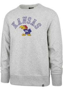47 Kansas Jayhawks Mens Grey Headline Long Sleeve Fashion Sweatshirt