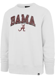 47 Alabama Crimson Tide Mens White Headline Long Sleeve Fashion Sweatshirt