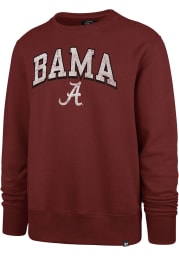 47 Alabama Crimson Tide Mens Crimson Headline Long Sleeve Fashion Sweatshirt