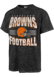 47 Cleveland Browns Black PLATINUM ROCKER Short Sleeve Fashion T Shirt
