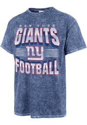47 New York Giants Blue PLATINUM ROCKER Short Sleeve Fashion T Shirt