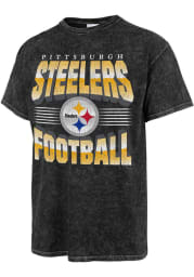 47 Pittsburgh Steelers Black PLATINUM ROCKER Short Sleeve Fashion T Shirt