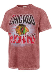 47 Chicago Blackhawks Red Rocket Rocker Tubular Short Sleeve Fashion T Shirt