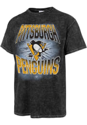 47 Pittsburgh Penguins Black Rocket Rocker Tubular Short Sleeve Fashion T Shirt