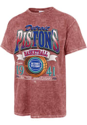 47 Detroit Pistons Red City Edition Tubular Short Sleeve Fashion T Shirt