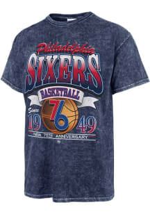 47 Philadelphia 76ers Navy Blue City Edition Tubular Short Sleeve Fashion T Shirt
