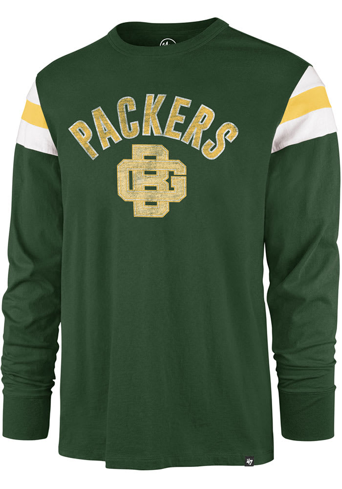 Men's '47 Green Bay Packers Field Franklin Hooded Long Sleeve T-Shirt