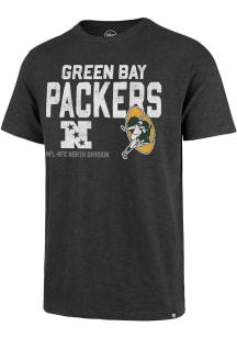 47 Green Bay Packers Charcoal Lineage Scrum Short Sleeve Fashion T Shirt