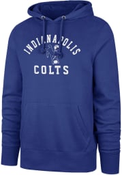 47 Indianapolis Colts Mens Blue Varsity Arch Headline Long Sleeve Hoodie
