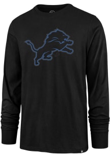 47 Detroit Lions Black Shadow Super Rival Long Sleeve T Shirt