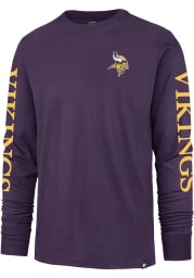 47 Minnesota Vikings Purple Triple Threat Franklin Long Sleeve Fashion T Shirt