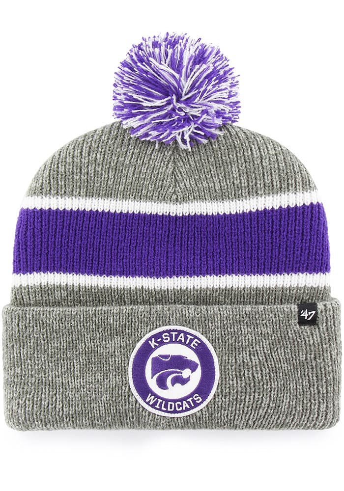 47 K-State Wildcats Grey Noreaster Cuff Mens Knit Hat