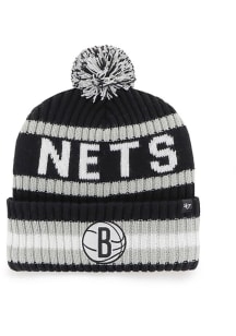 47 Brooklyn Nets Black Bering Cuff Mens Knit Hat