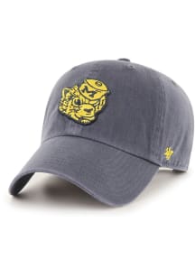 47 Navy Blue Michigan Wolverines Clean Up Adjustable Hat