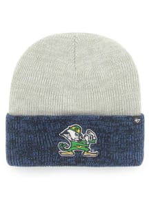 47 Notre Dame Fighting Irish Grey 2T Brain Freeze Cuff Mens Knit Hat
