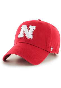 47 Red Nebraska Cornhuskers Clean Up Adjustable Hat