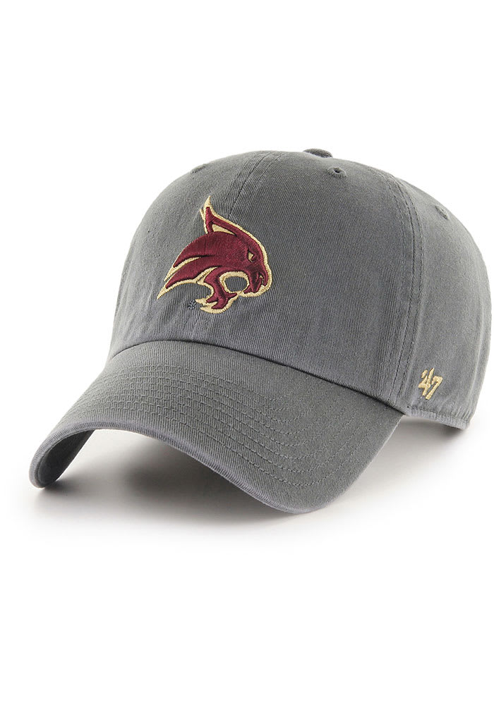 47 Texas State Bobcats Clean Up Adjustable Hat - Charcoal