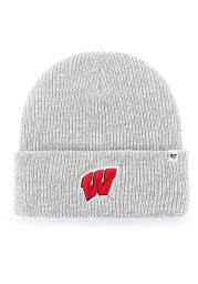 47 Wisconsin Badgers Grey Brain Freeze Cuff Mens Knit Hat