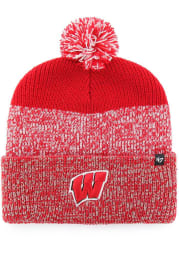 47 Wisconsin Badgers Red Static Cuff Mens Knit Hat