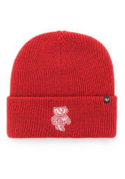 47 Wisconsin Badgers Red Brain Freeze Cuff Mens Knit Hat