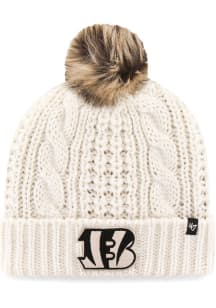 47 Cincinnati Bengals White Meeko Cuff Womens Knit Hat