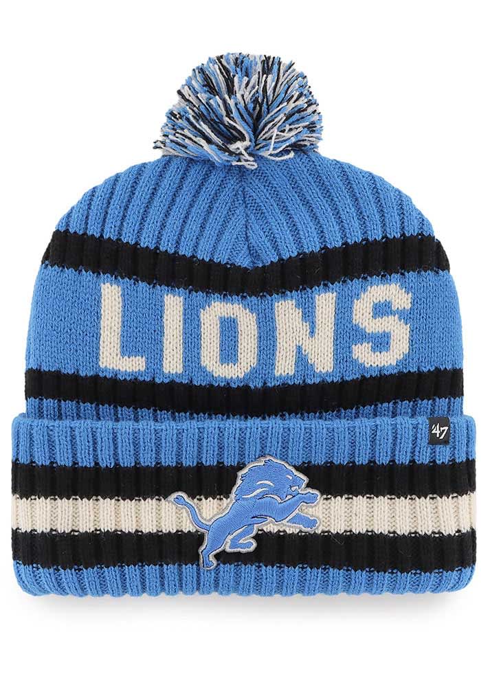 47 Detroit Lions Blue Bering Cuff Mens Knit Hat