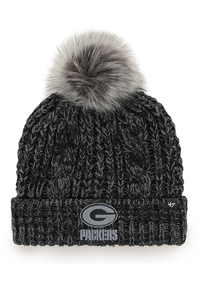 47 Green Bay Packers Black Arctic Meeko Cuff Womens Knit Hat