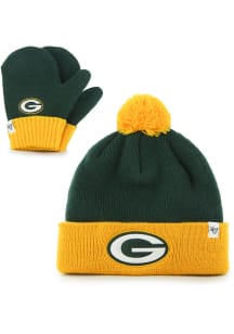 47 Green Bay Packers Bam Bam Set Baby Knit Hat - Green
