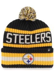 47 Pittsburgh Steelers Black Bering Cuff Mens Knit Hat