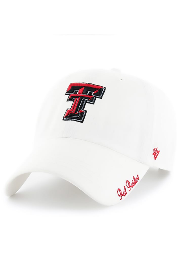 47 Texas Tech Red Raiders White Miata Clean Up Womens Adjustable Hat