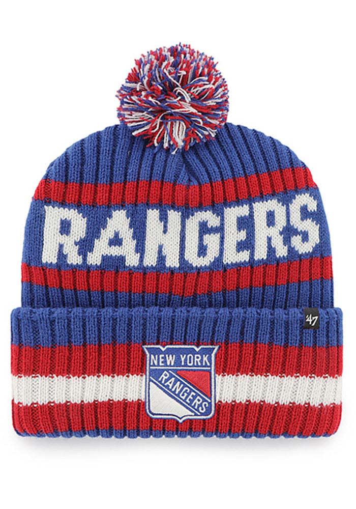 47 New York Rangers Blue Bering Cuff Mens Knit Hat