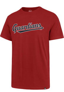 47 Cleveland Guardians Red Imprint Super Rival Short Sleeve T Shirt