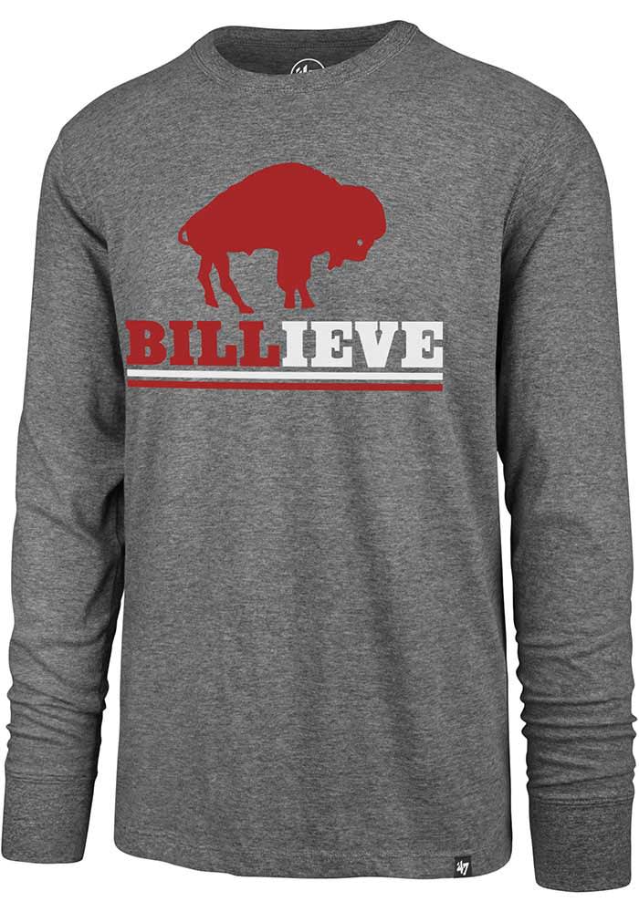 Men's Buffalo Bills '47 Gray Bills Mafia Super Rival Long Sleeve T