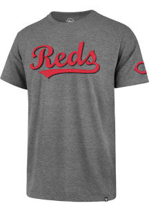 47 Cincinnati Reds Grey Franklin Fieldhouse Short Sleeve Fashion T Shirt