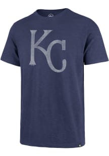 47 Kansas City Royals Blue Grit Logo Scrum Short Sleeve Fashion T Shirt