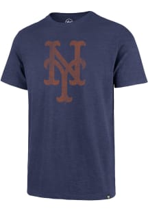 47 New York Mets Blue Grit Logo Scrum Short Sleeve Fashion T Shirt