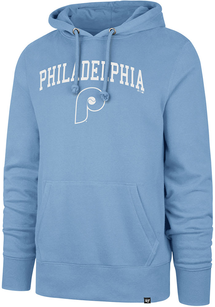 47 Philadelphia Phillies Mens Light Blue ARCH GAME HEADLINE Long Sleeve Hoodie