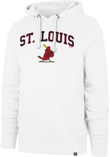 47 St Louis Cardinals Mens White ARCH GAME HEADLINE Long Sleeve Hoodie