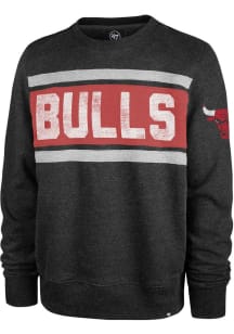 47 Chicago Bulls Mens Black Bypass Tribeca Long Sleeve Fashion Sweatshirt