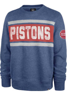 47 Detroit Pistons Mens Blue Bypass Tribeca Long Sleeve Fashion Sweatshirt