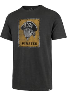 47 Pittsburgh Pirates Black Grit Vintage Scrum Short Sleeve Fashion T Shirt