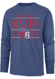 47 Philadelphia 76ers Blue Remix Long Sleeve Fashion T Shirt