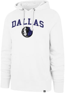 47 Dallas Mavericks Mens White ARCH GAME HEADLINE Long Sleeve Hoodie