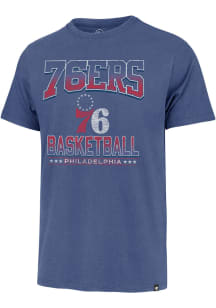 47 Philadelphia 76ers Blue Inner Fade Franklin Short Sleeve Fashion T Shirt