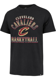 47 Cleveland Cavaliers Black Overshadow Franklin Short Sleeve Fashion T Shirt