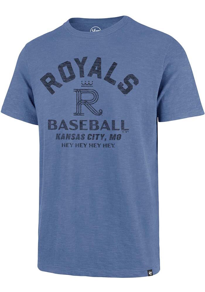 47 Kansas City Royals Light Blue Grit Vintage Scrum Short Sleeve Fashion T Shirt, Light Blue, 100% Cotton, Size L, Rally House